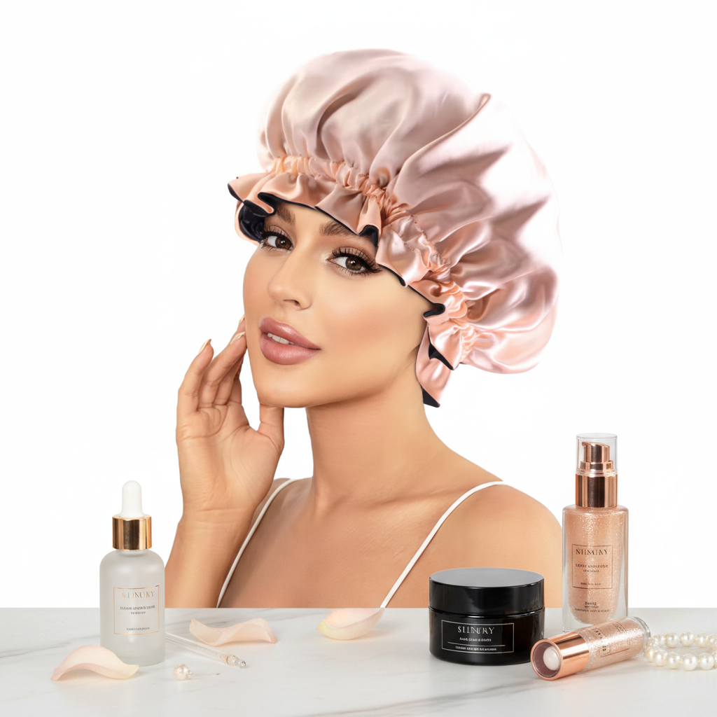 Bonnet en Satin Double Couche – Protection Cheveux la Nuit