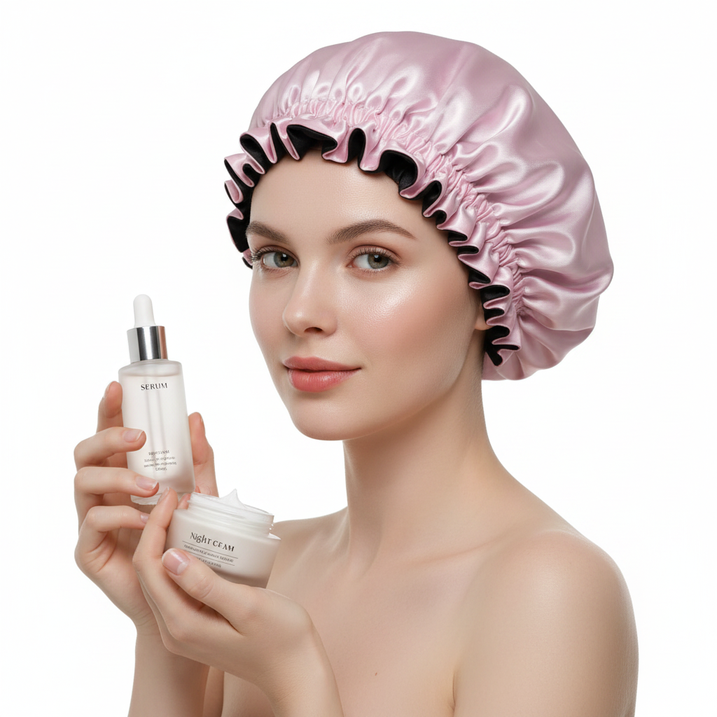 Bonnet en Satin Double Couche – meilleur skincare