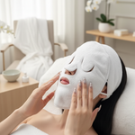 Femme européenne masque vapeur