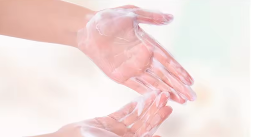 Mains propres après lavage
