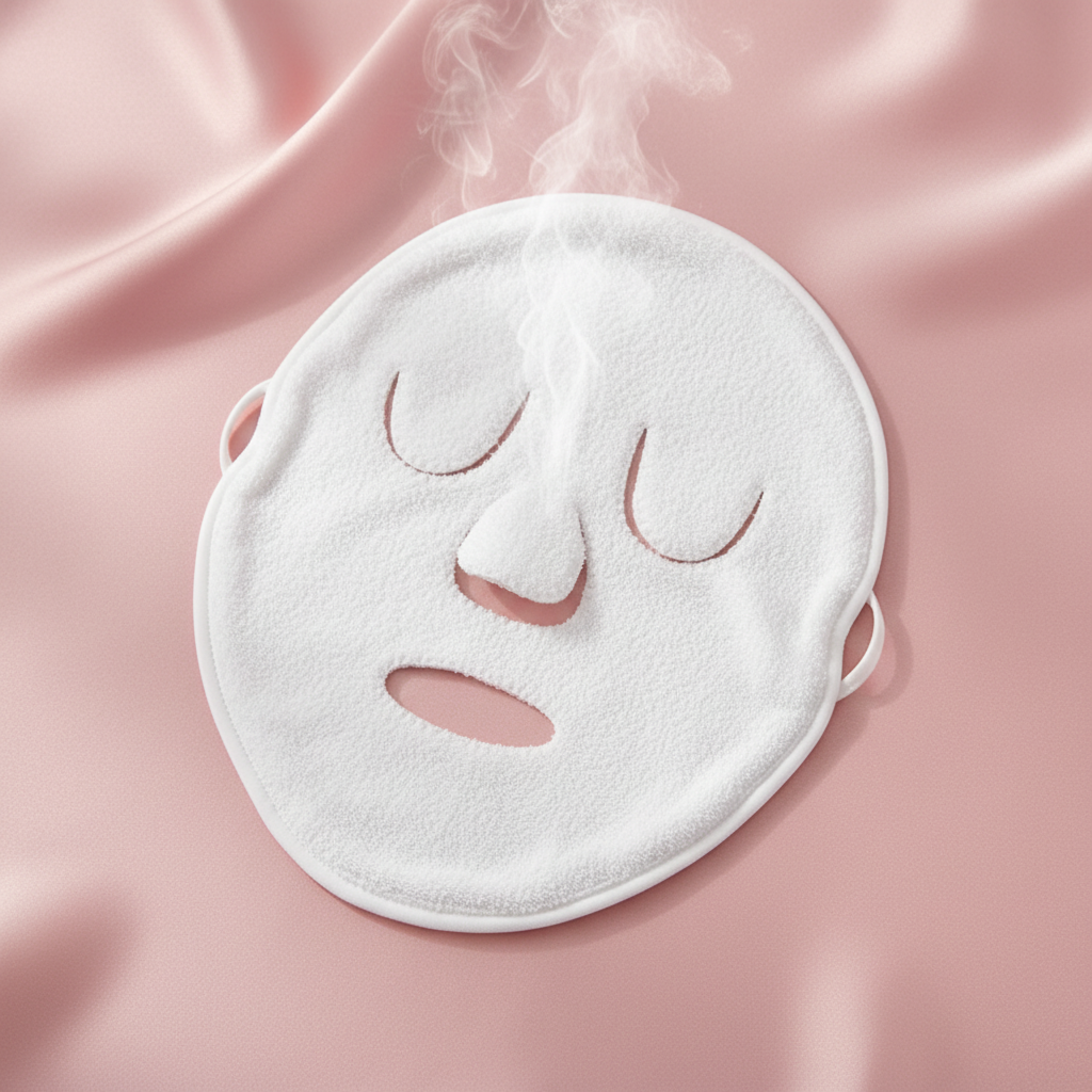 Masque vapeur fond rose